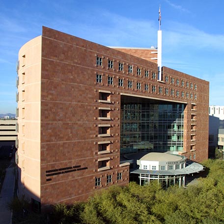 View of Phoenix Municipal Court building, looking northeast