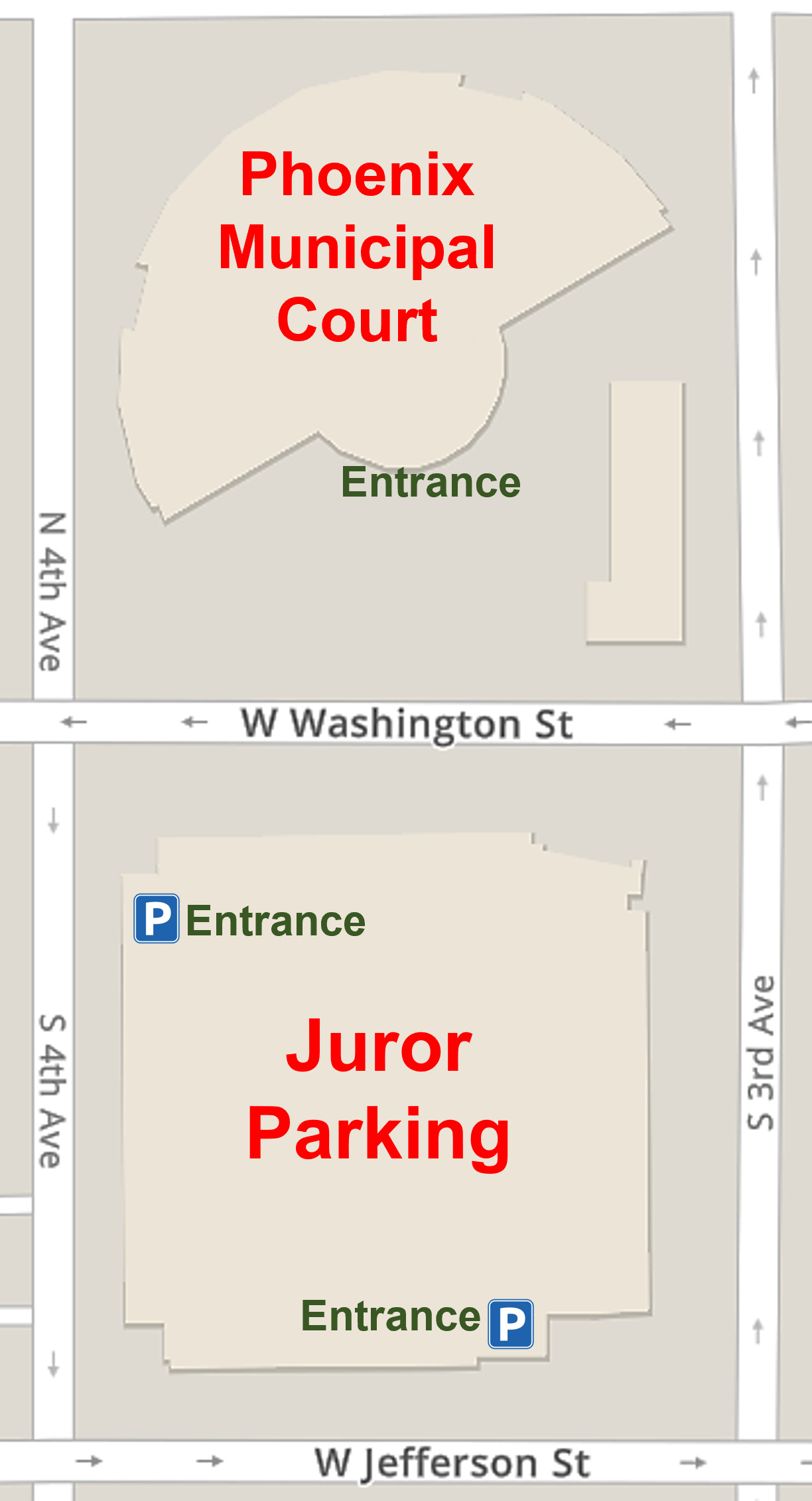 Juror Parking Street Map
