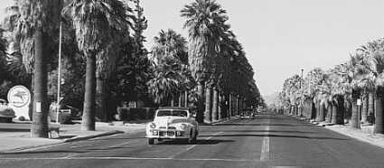 Photo of car driving on Central Avenue in 1948