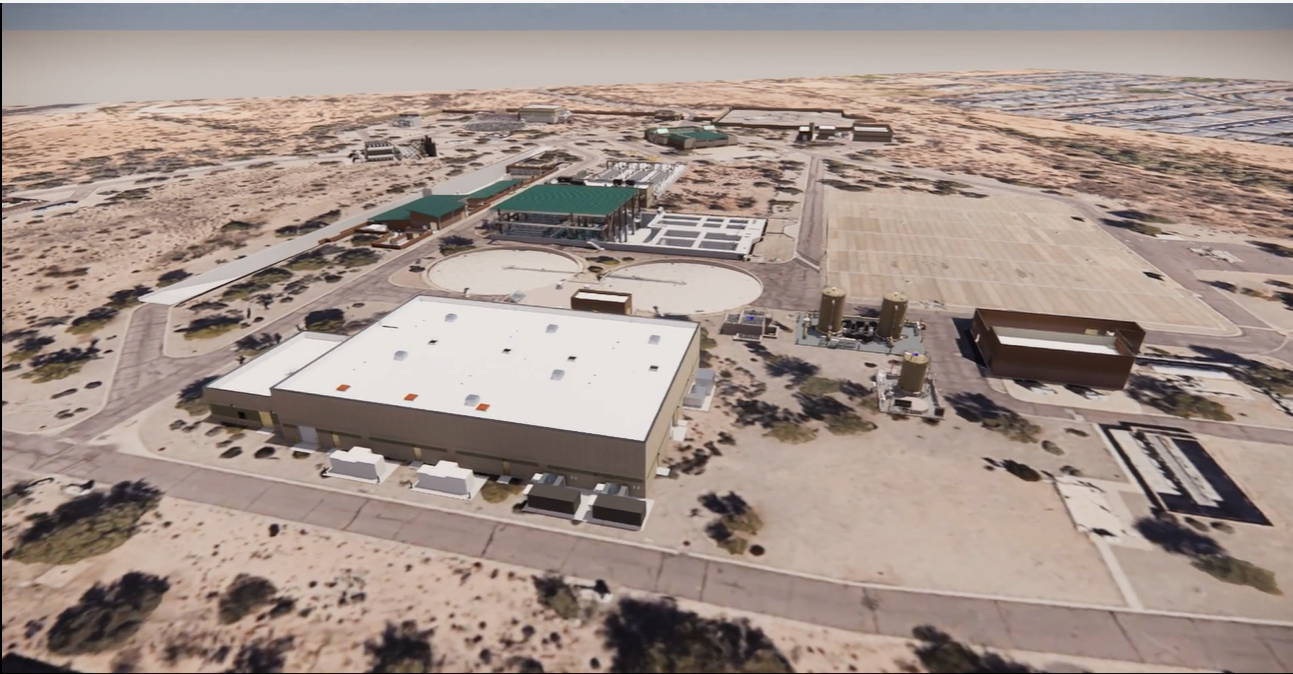Cave Creek plant construction fly through screen shot - click on to watch video
