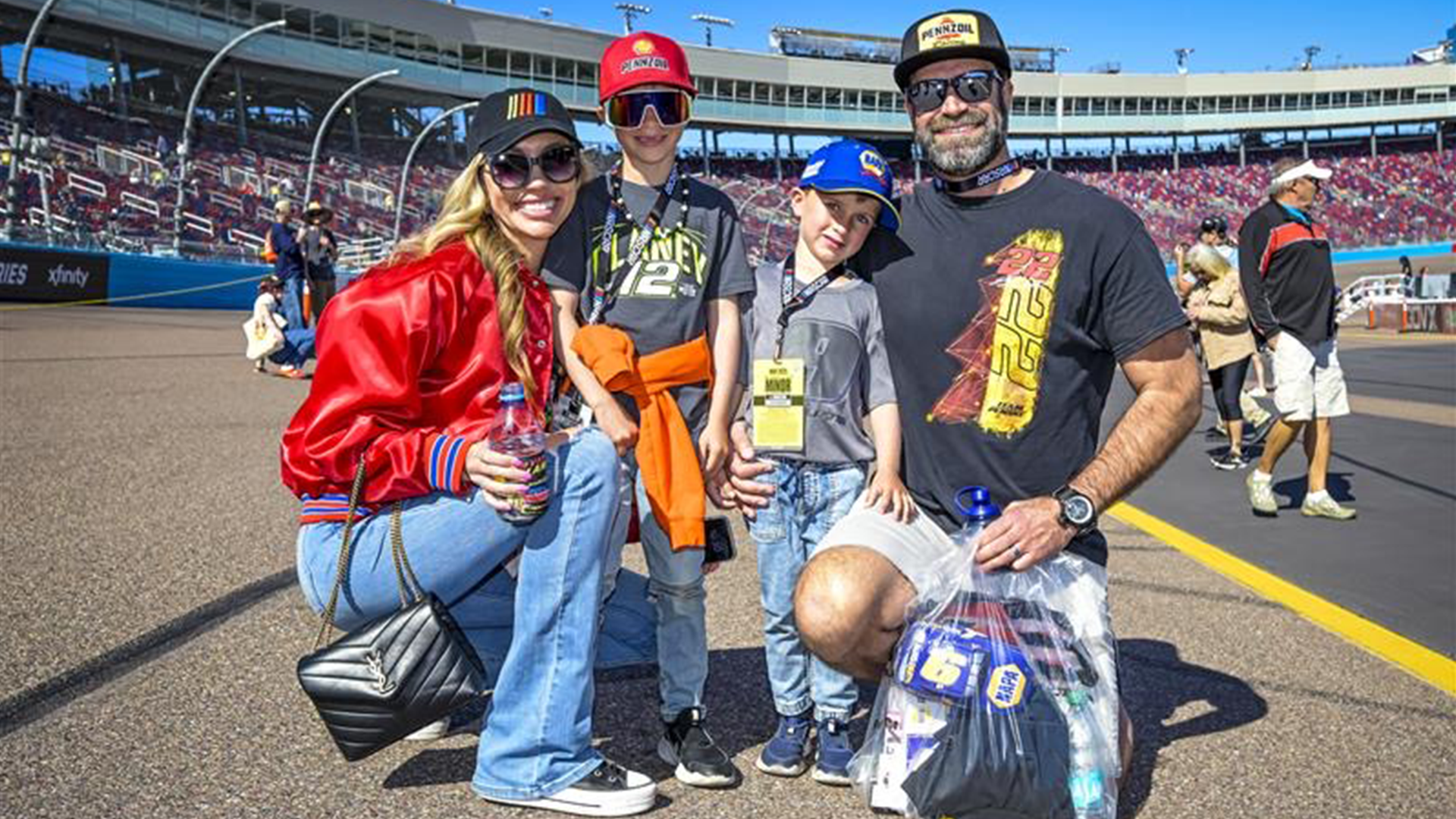 Family at NASCAR event
