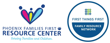 Family Resource Center logo along with the Family First Things first logo.