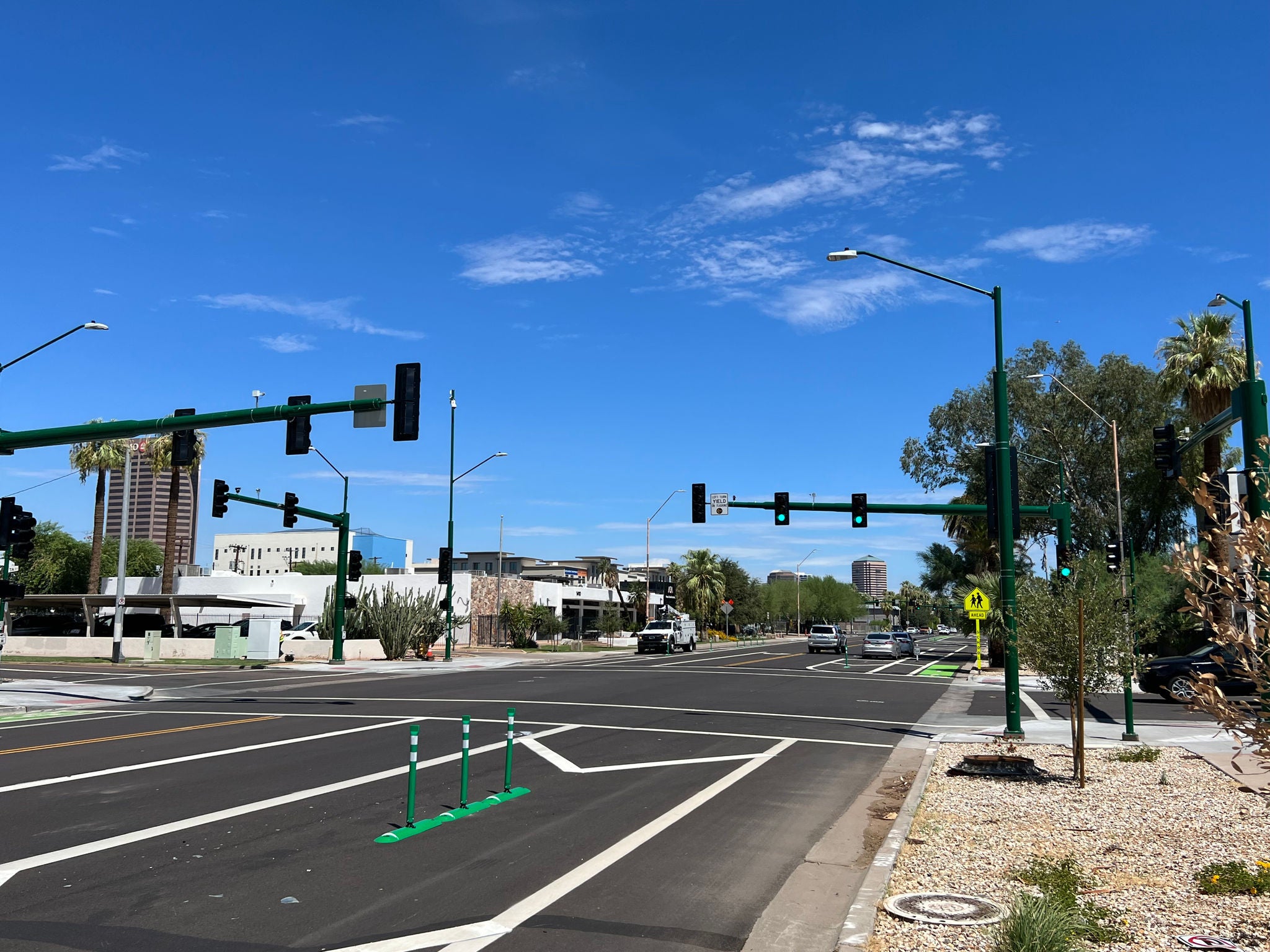 Image of a new traffic signal installed in 2025 at 3rd Street and Willetta