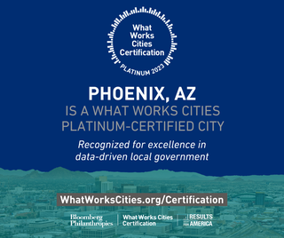 Award to Phoenix for being named platinum-certified city