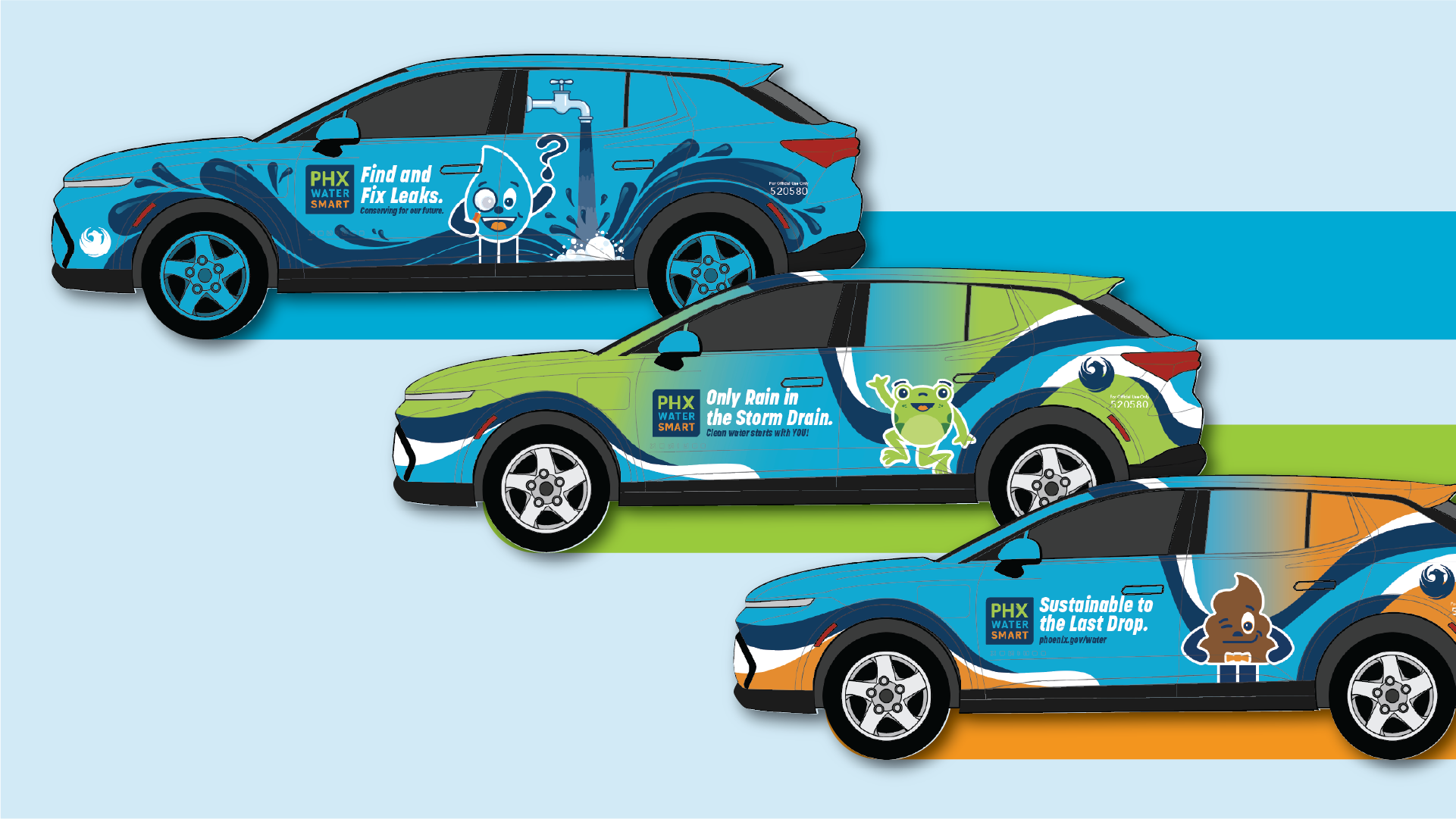 Wrapped Water Services Meter Reading vehicles 