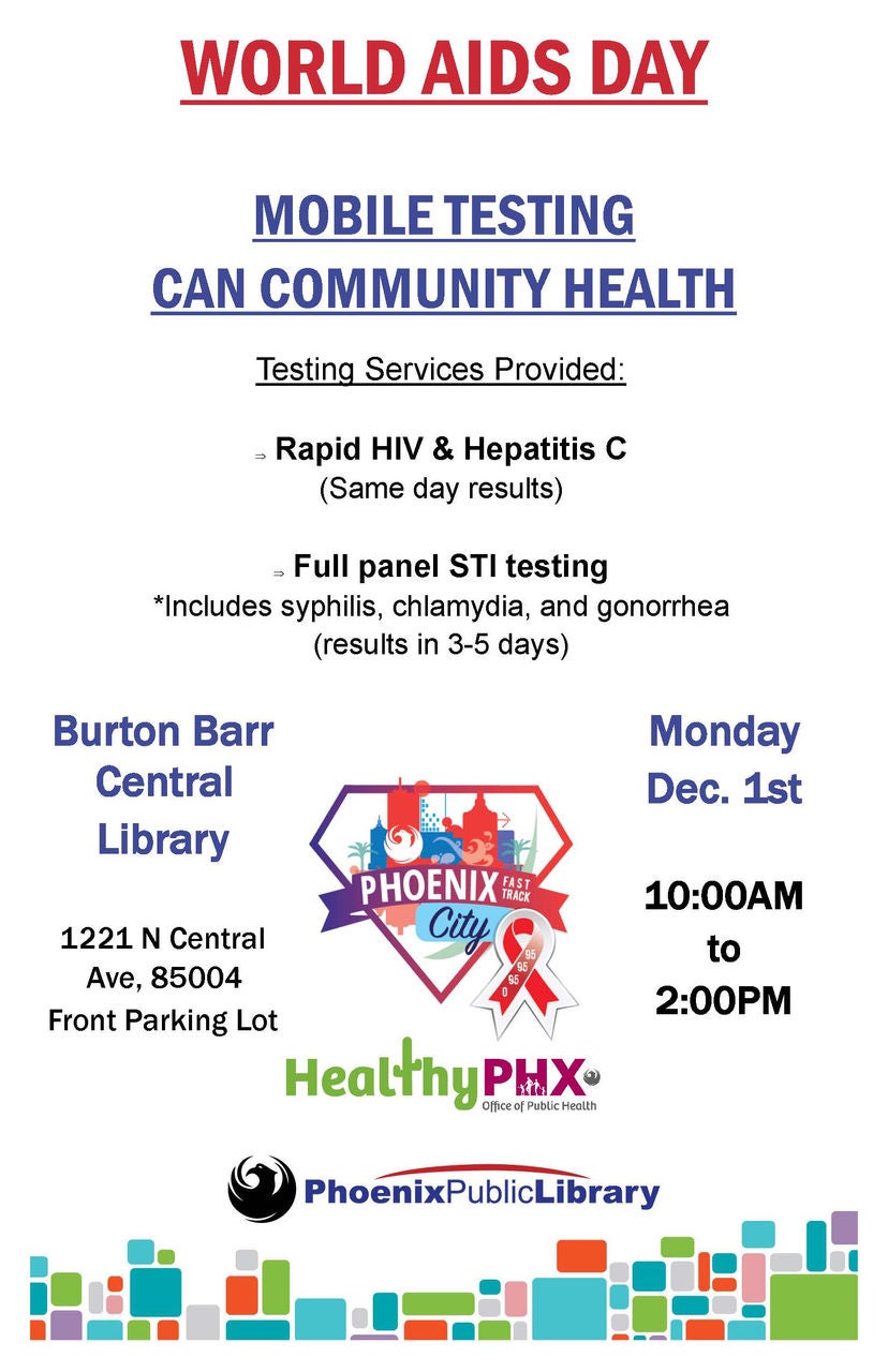 World AIDS Day Mobile Testing event flyer