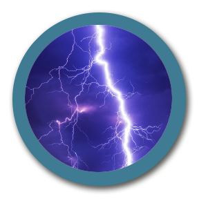 Lightning in a storm