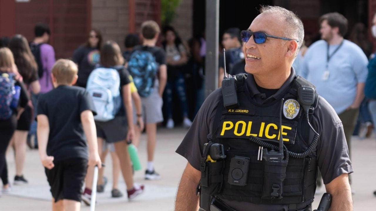 Phoenix PD School Resource Officer at school