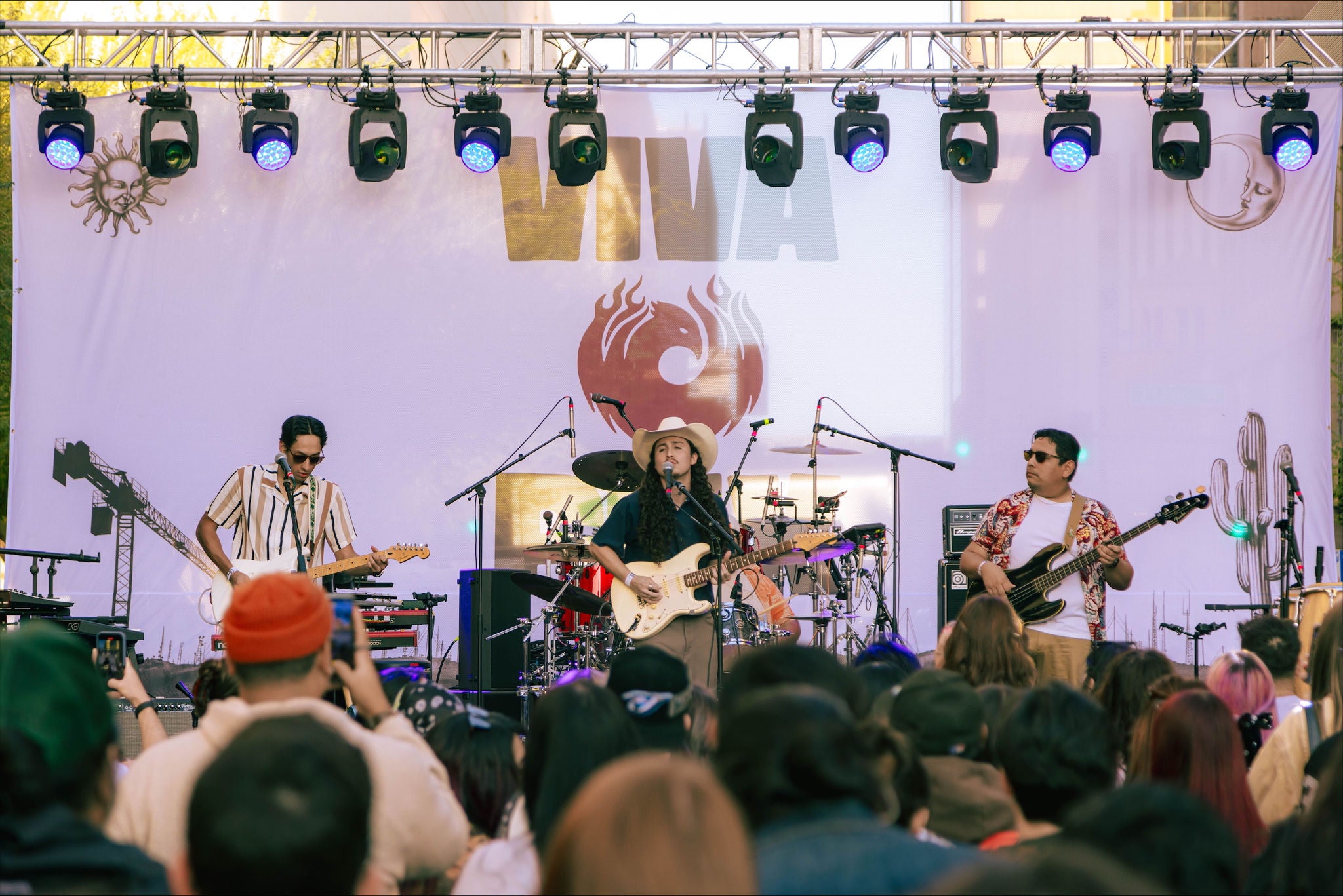 Musicians play at Viva event