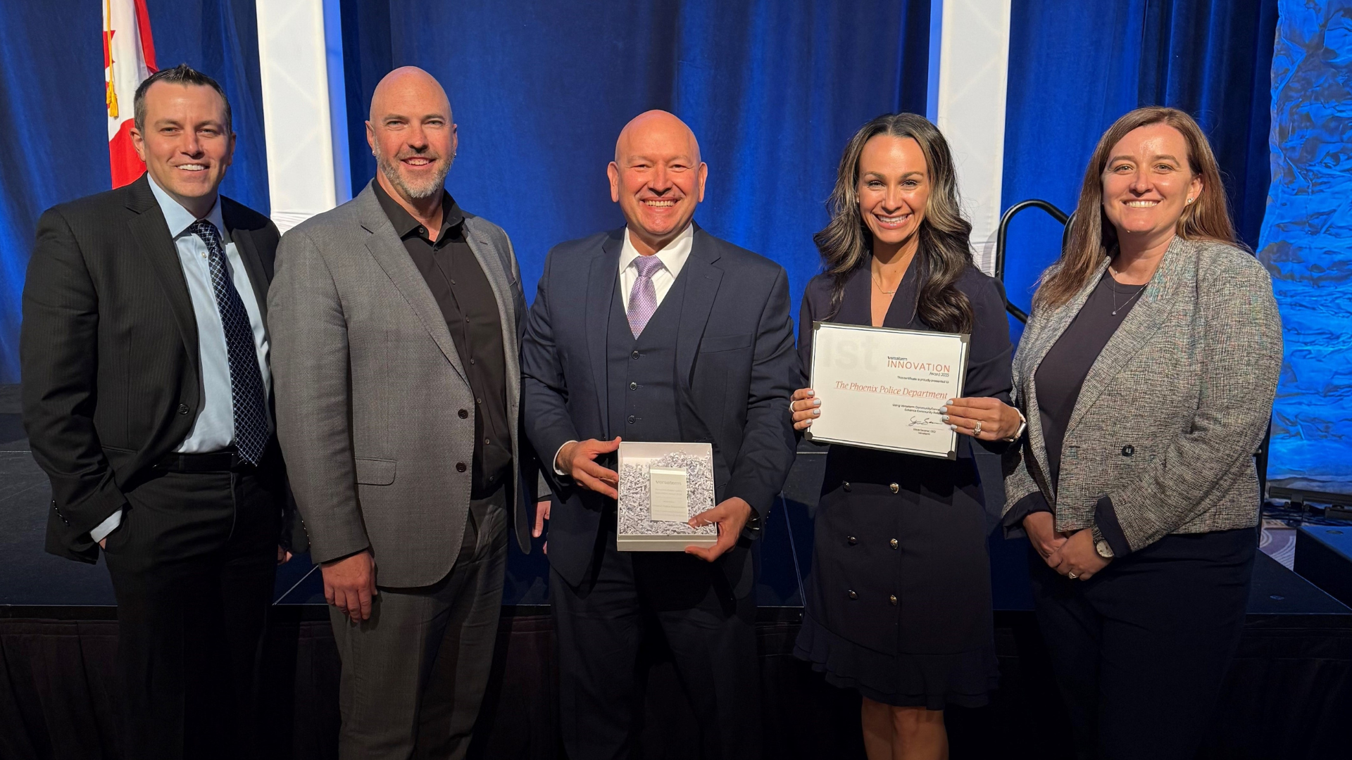 Phoenix PD employees at the 2025 Versaterm Innovation Awards Ceremony