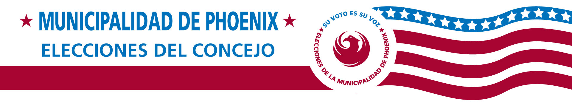 Banner: City of Phoenix official election results Spanish