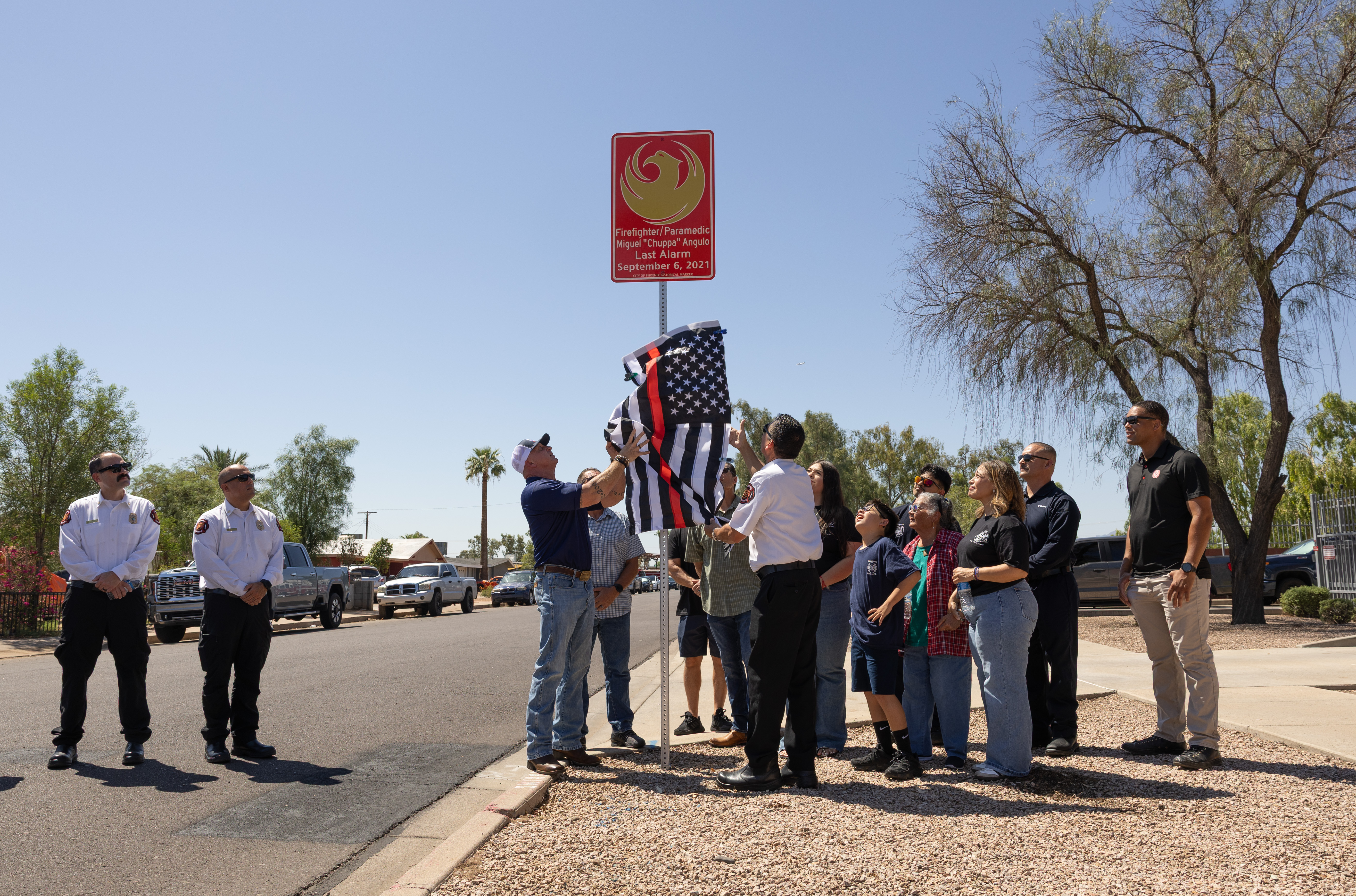  On Saturday, August 15th, the Phoenix Fire Department unveiled a street sign honoring Fallen Fire Fighter‑Paramedic Miguel “Chupa” Herrera Angulo...