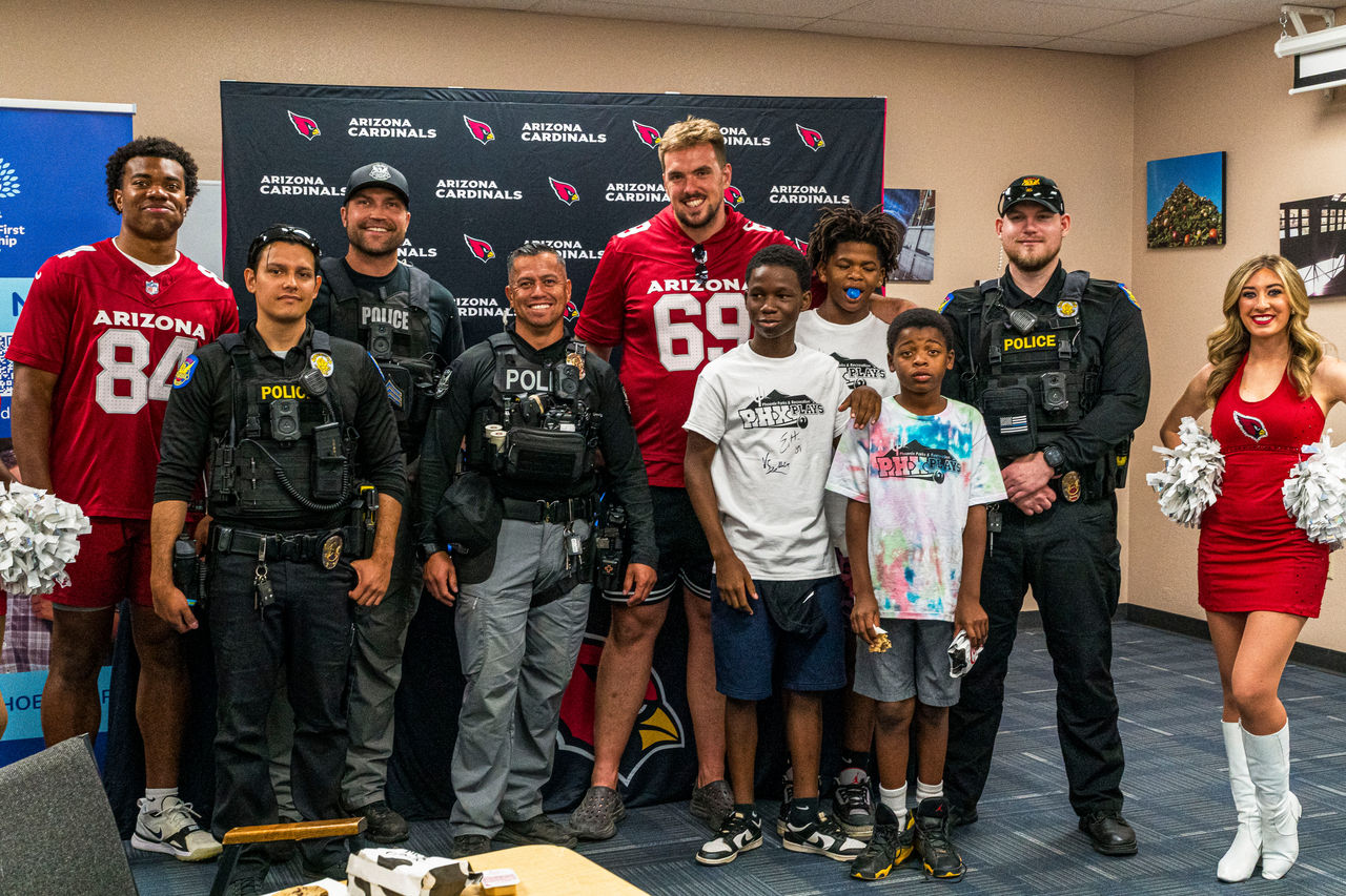 The Arizona Cardinals visit the Children's First Leadership Academy and deliver the NFL Character Playbook curriculum on Thursday, June 18, 2026 in Phoenix, AZ.