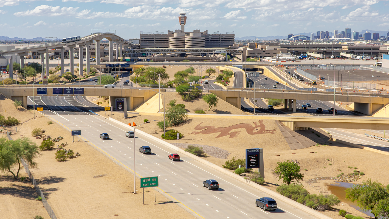 Phoenix Sky Harbor looking west.