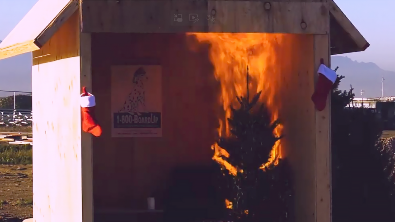 Christmas Tree on Fire