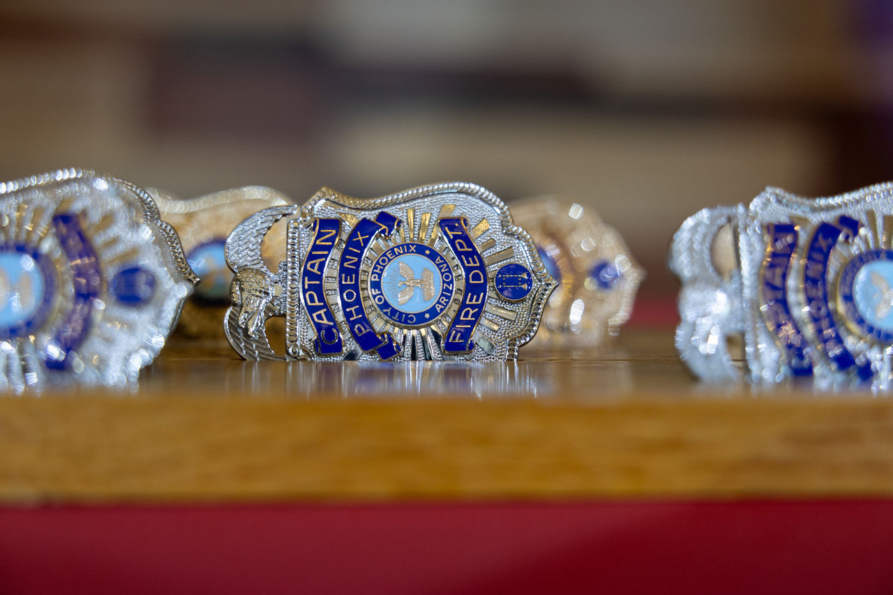 Picture of  PFD  Promotion Ceremony badges