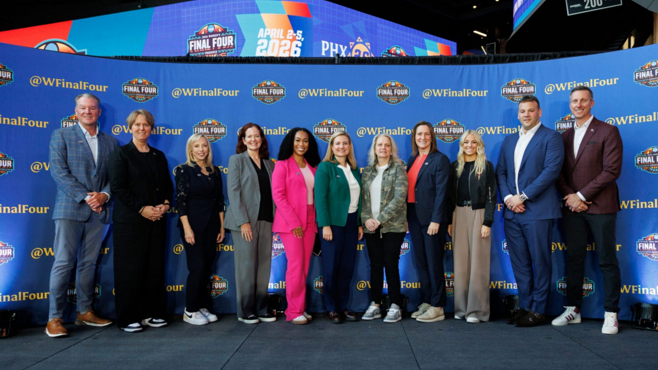 Mayor Kate Gallego, organizers from the NCAA and the Phoenix Final Four Local Organizing Committee 