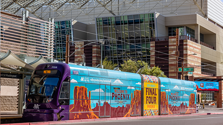 Valley Metro Rail in downtown Phoenix