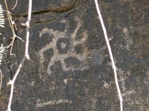 Petroglyph on rock