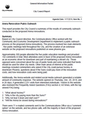 Arena Public Comments Summary