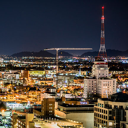 Downtown Phoenix at night