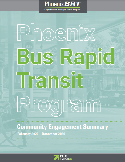 Image of BRT Community Engagement Summary Front Page 