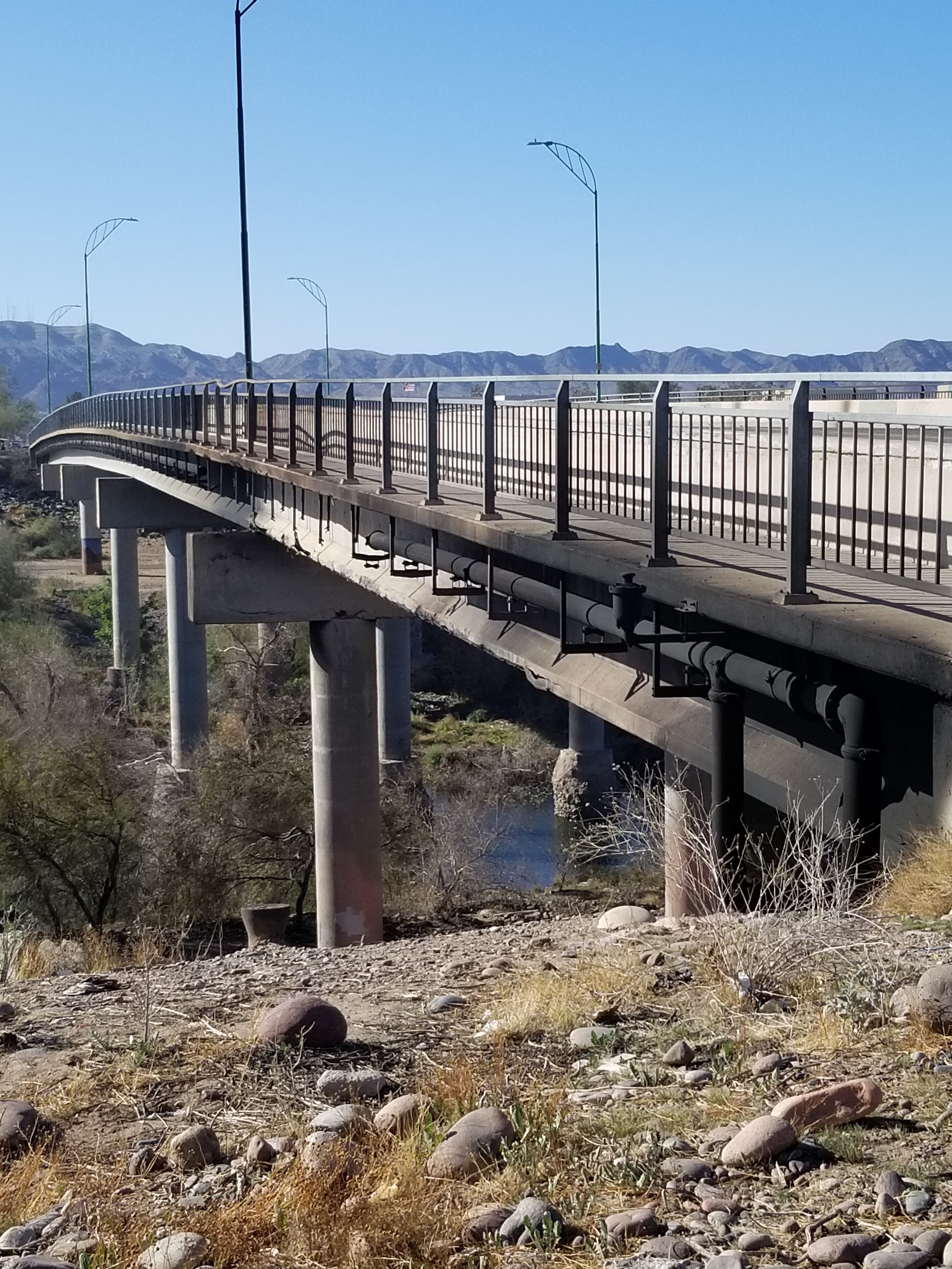 Damage to the bridge from fire