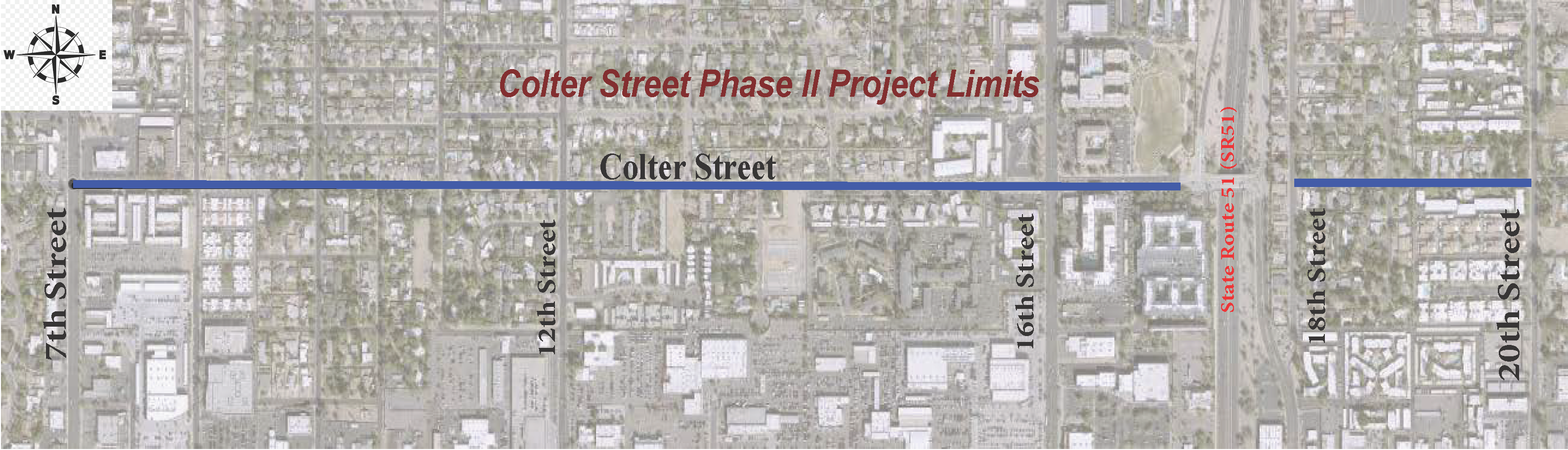 Colter Street Phase II from 7th Street to 20th Street