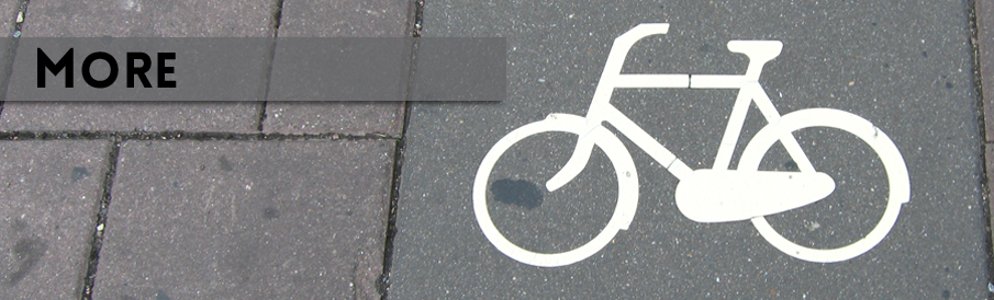 More - bicycle symbol painted on road