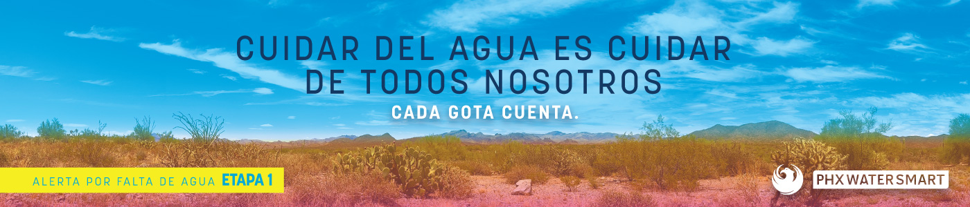 Banner that reads Cuidar del agua es cuidar de todos nosotros