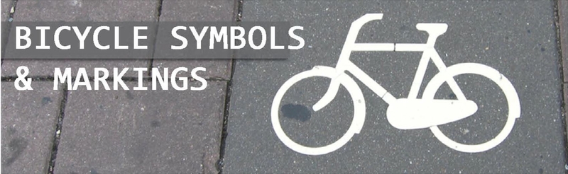 bicycle symbols and markings banner
